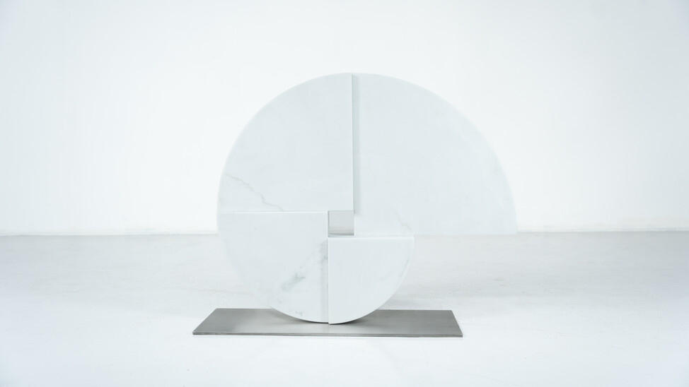 Large Marble Sculpture by Angelo Mangiarotti for Skipper, Italy, 1980s