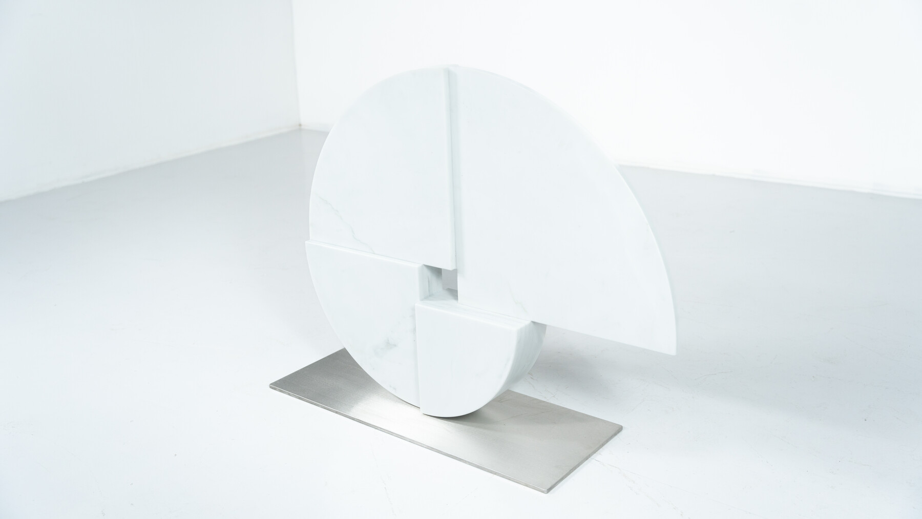 Large Marble Sculpture by Angelo Mangiarotti for Skipper, Italy, 1980s