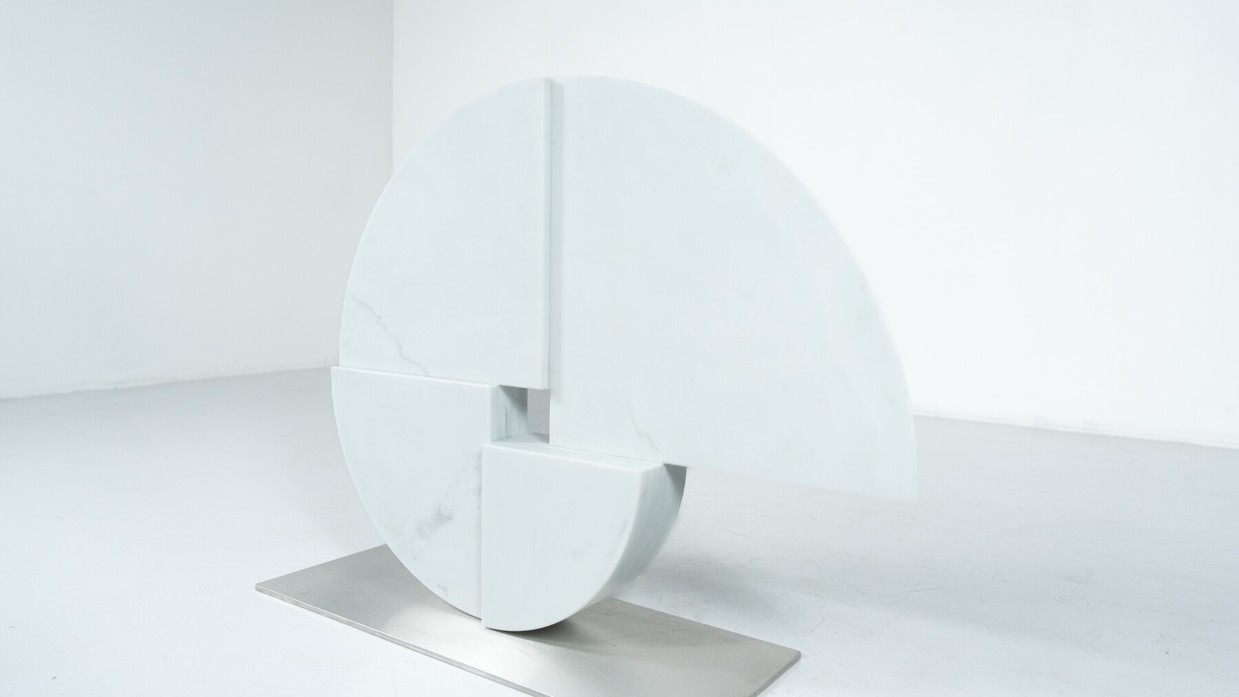 Large Marble Sculpture by Angelo Mangiarotti for Skipper, Italy, 1980s