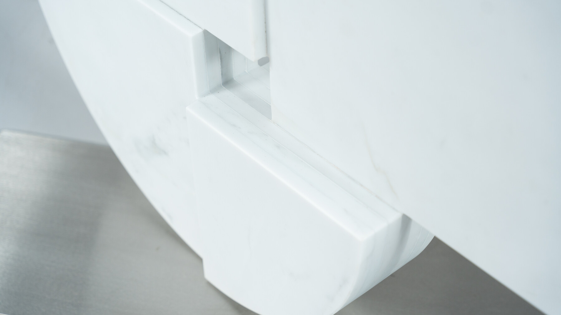 Large Marble Sculpture by Angelo Mangiarotti for Skipper, Italy, 1980s