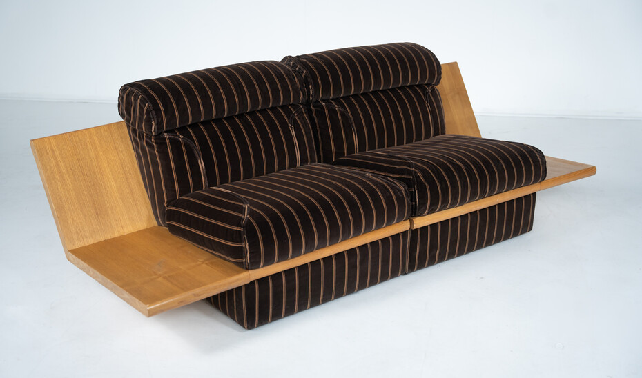 Large Modular Sofa with Integrated Side Tables, Italy, 1970s - Original Fabric