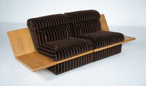Large Modular Sofa with Integrated Side Tables, Italy, 1970s - Original Fabric