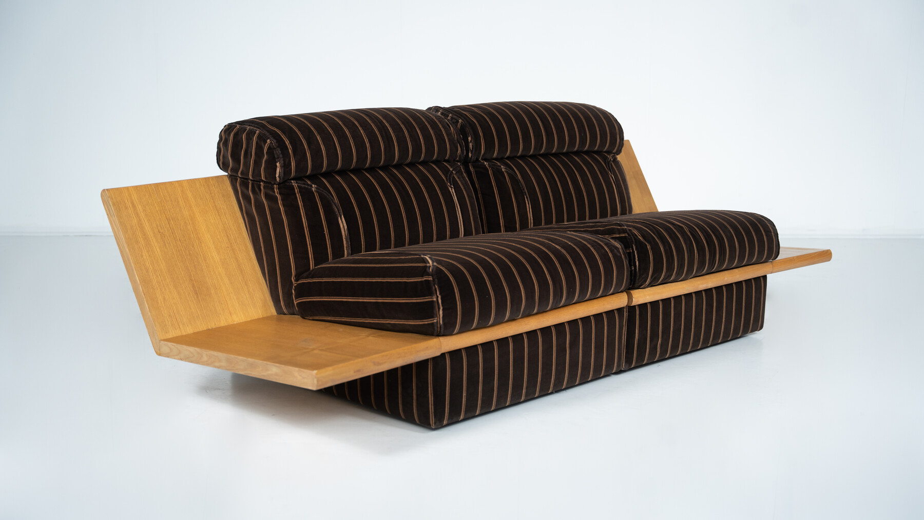 Large Modular Sofa with Integrated Side Tables, Italy, 1970s - Original Fabric