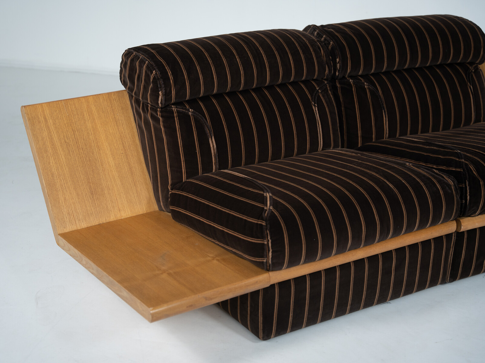 Large Modular Sofa with Integrated Side Tables, Italy, 1970s - Original Fabric