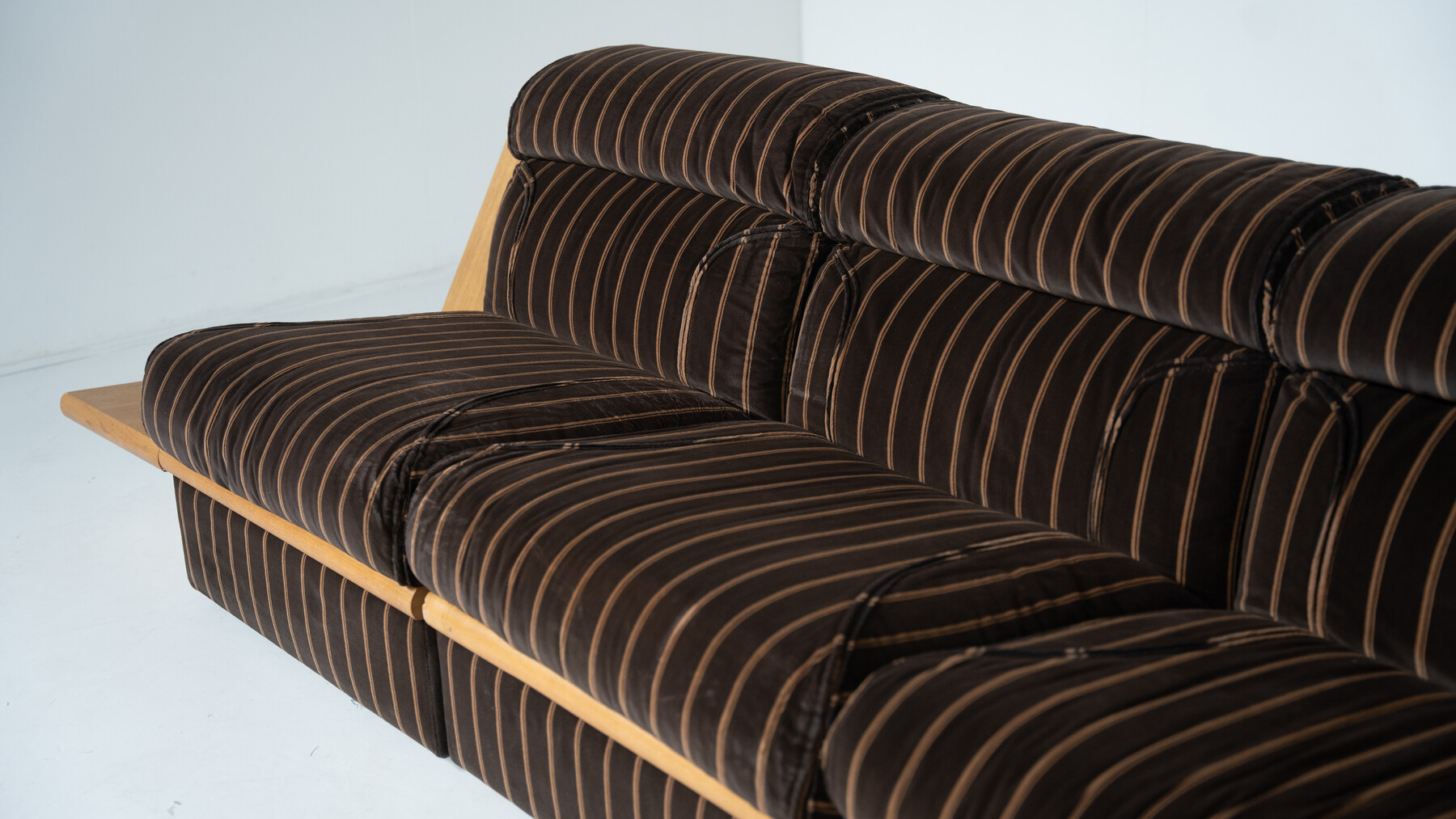 Large Modular Sofa with Integrated Side Tables, Italy, 1970s - Original Fabric