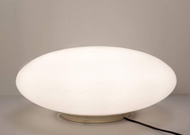 Large Opaline Glass Table Lamp