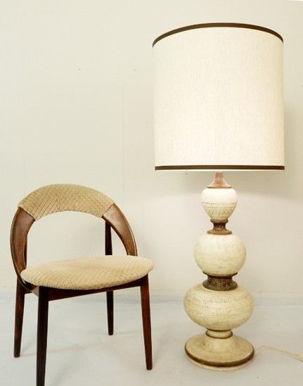 Large Terracotta Lamp - 1970s