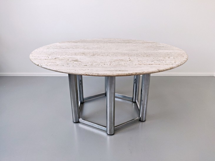 Large Travertine Dining Table