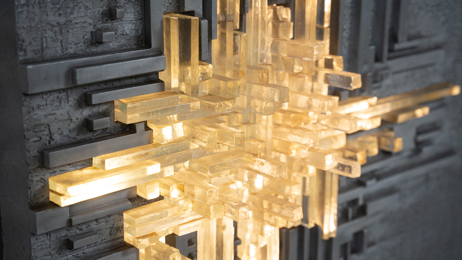 Large Wall Light Rottura Spaziale for Poliarte, Italy, 1970s