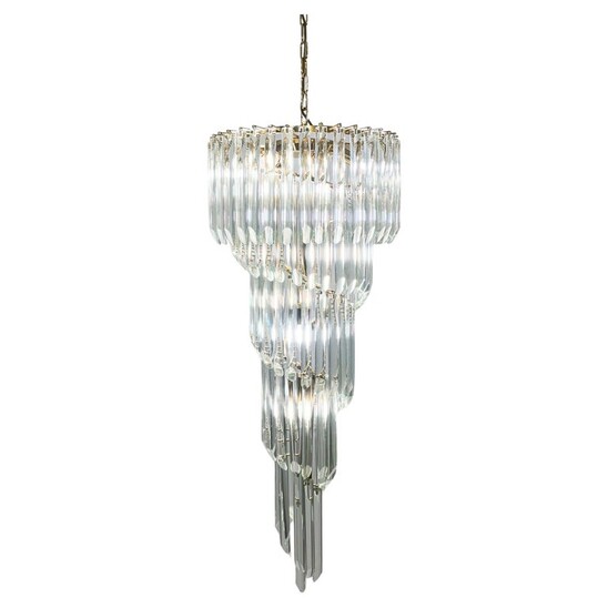 Large Waterfall Murano Glass Chandelier