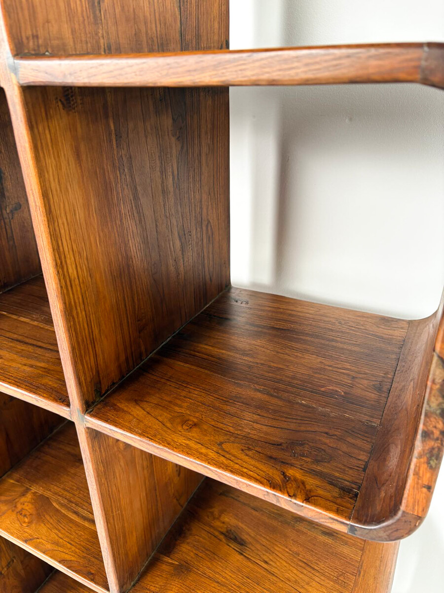 Large Wooden Bookcase, Italy, 1970s