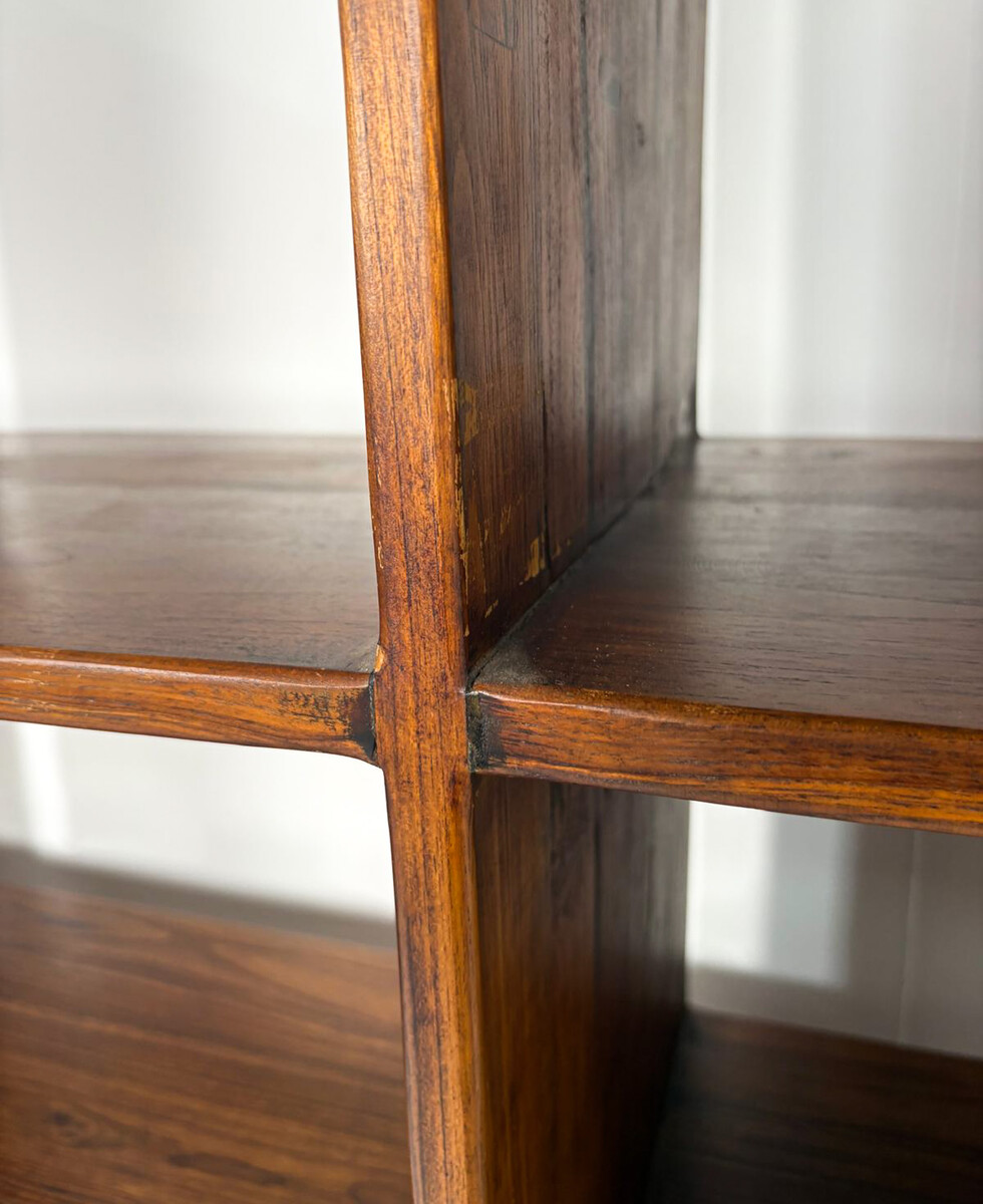 Large Wooden Bookcase, Italy, 1970s