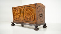 Late 18th-Century Chest, Veneered with Walnut and Austrian Ash