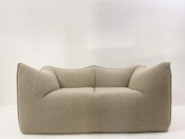Le Bambole Sofa by Mario Bellini for B&B Italia, Biege Bouclette Fabric, 1970s 