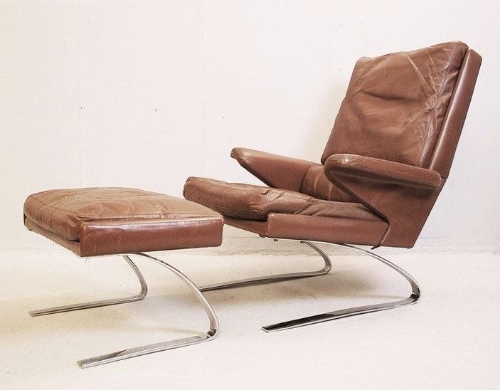 Lounge Chair & Ottoman By Reinhold Adolf And Hans-Jürgen for COR