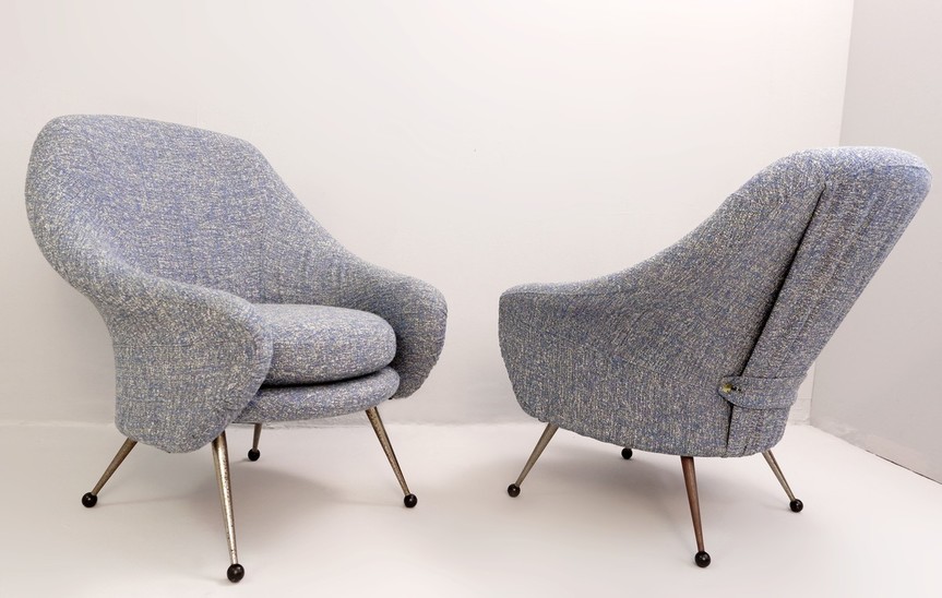 Marco Zanuso Pair Of Model Martingale Armchairs for Arflex