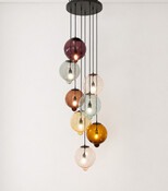 Meltdown Suspension, Multicolor Blown Glass, Cappellini