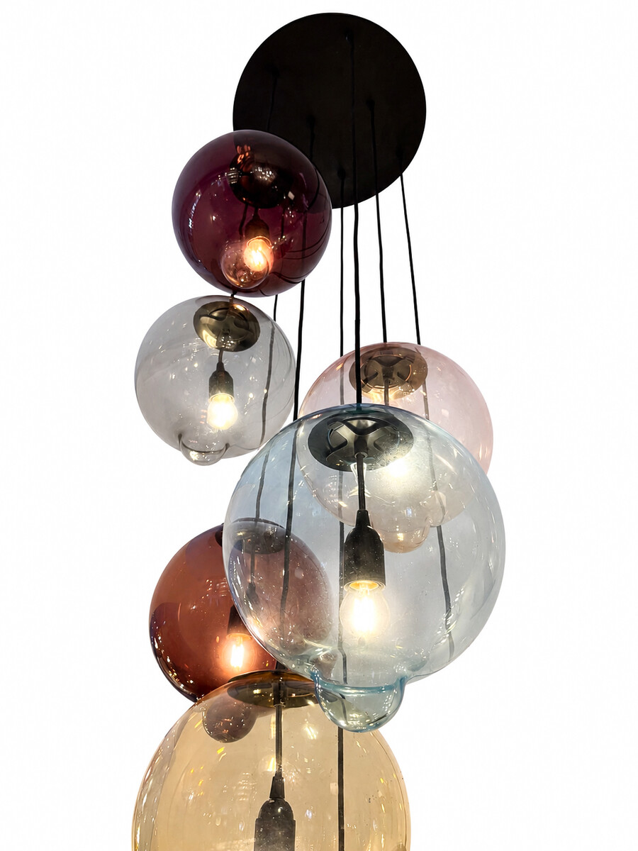 Meltdown Suspension, Multicolor Blown Glass, Cappellini