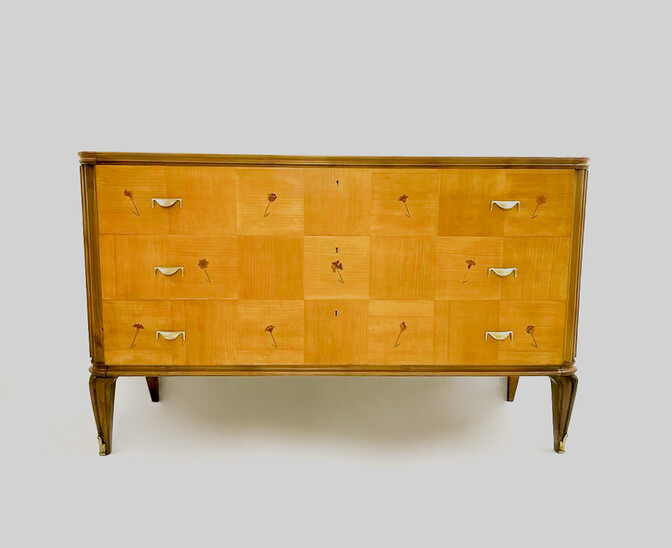 Mid-Century Art Deco Chest of Drawers, Maple, 1930s
