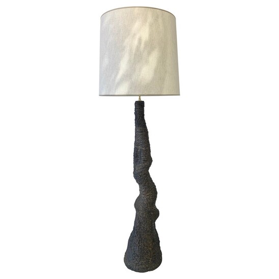 Mid-century Belgian ceramic floor lamp