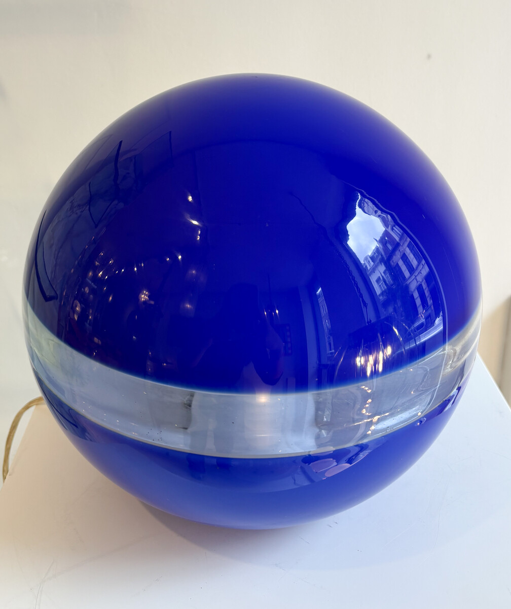 Mid-Century Blue Table Lamp by Carlo Nason for Mazzega, 1960s
