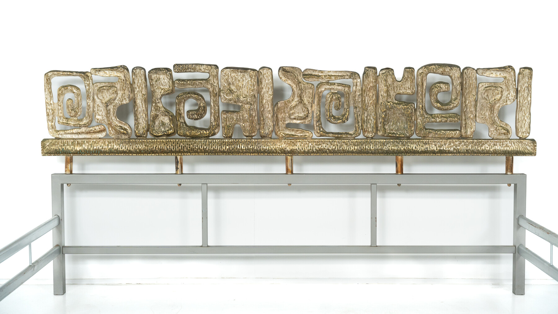 Mid-Century Brass Bed by Luciano Frigerio, 1970s