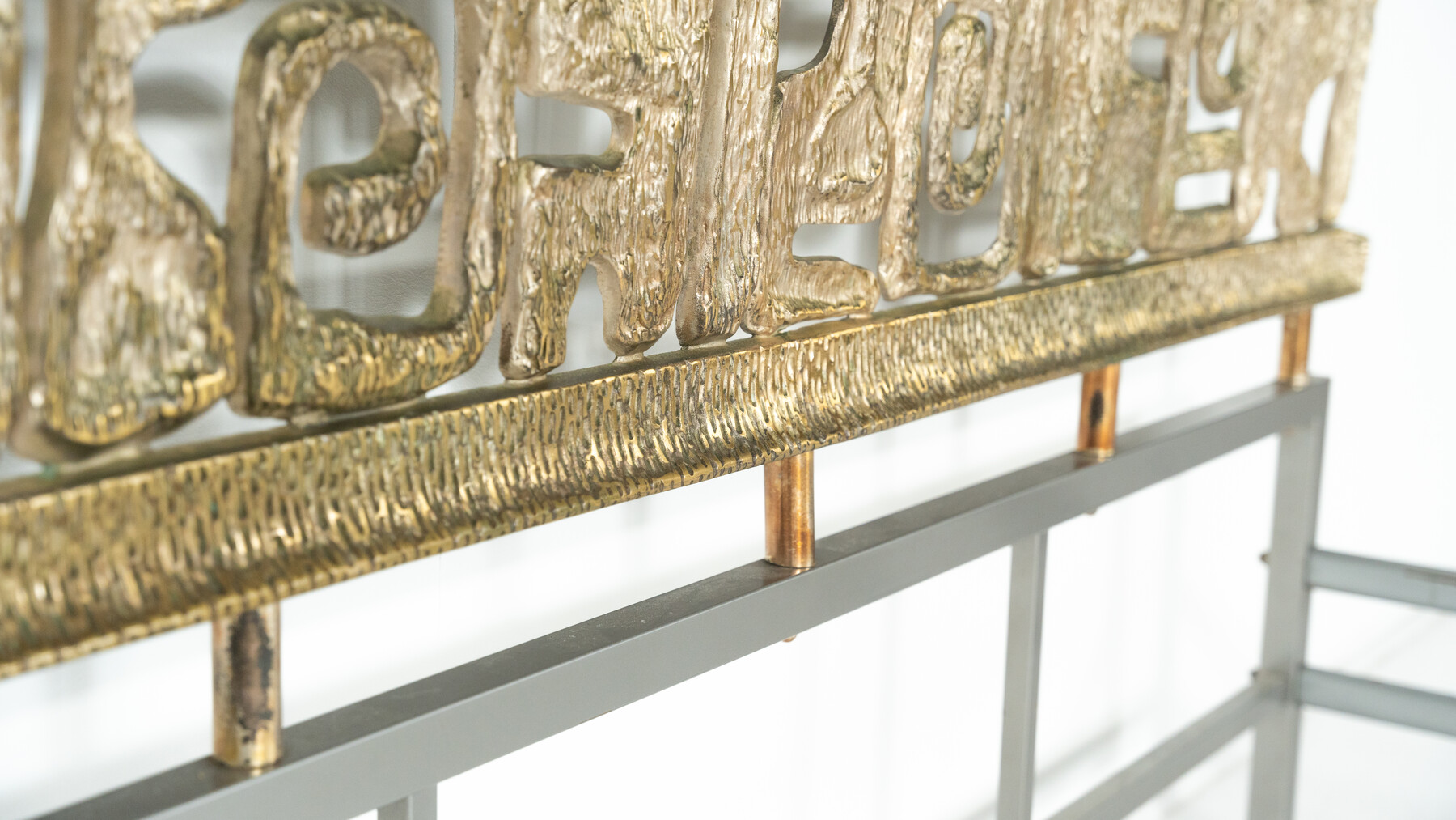Mid-Century Brass Bed by Luciano Frigerio, 1970s