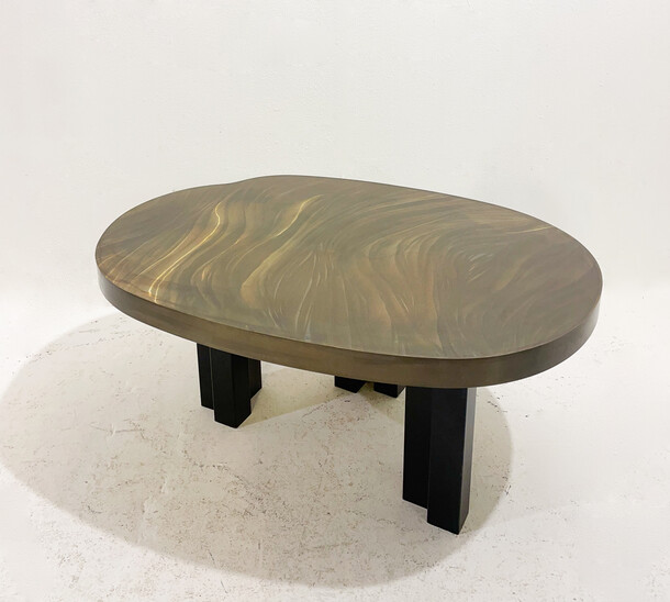 Mid-Century Brass Coffee Table by Christian Krekels, Belgium, 1970s