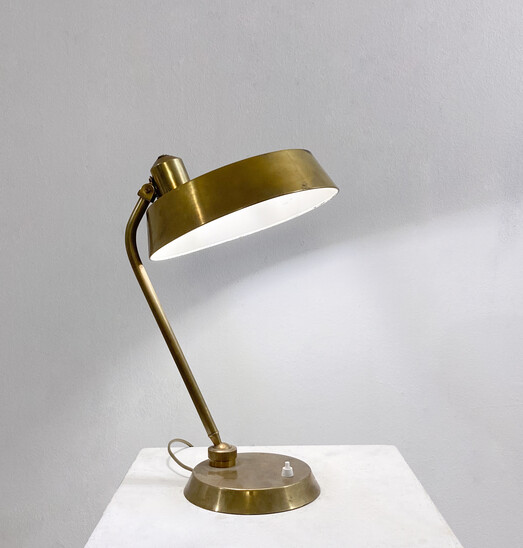 Mid-Century Brass Desk Lamp, Italy, 1960s