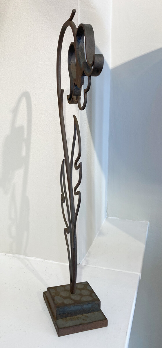 Mid-Century Bronze Flower Sculpture signed Michel Zadounaïsky, France, 1989