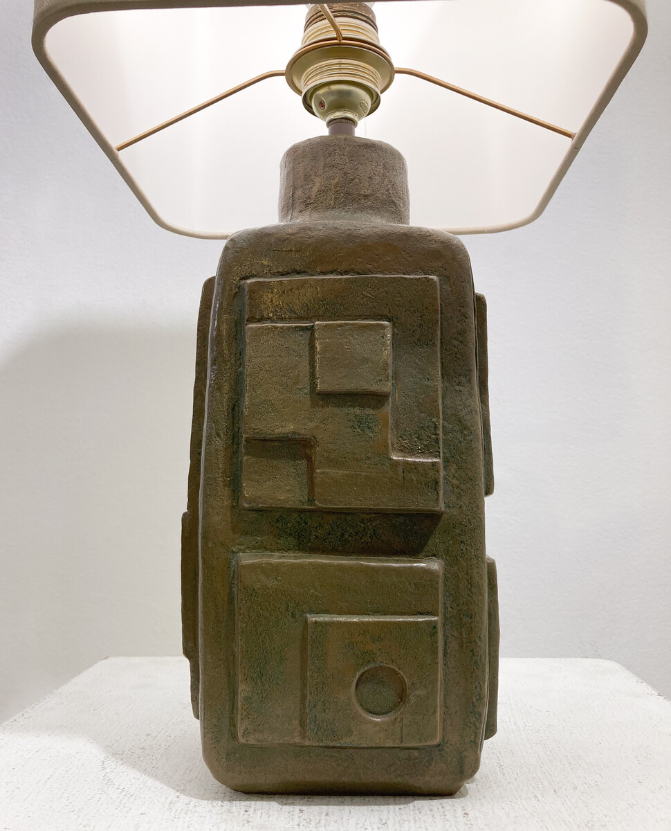 Mid-Century Brutalist Ceramic Lamp, 1960s