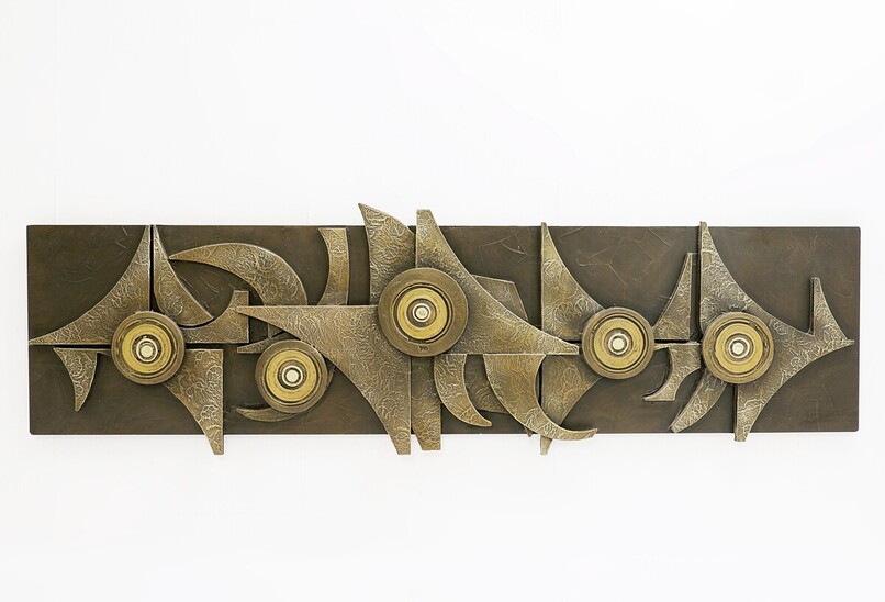 Mid-Century Brutalist Wooden Wall Art Sculpture, 1970s