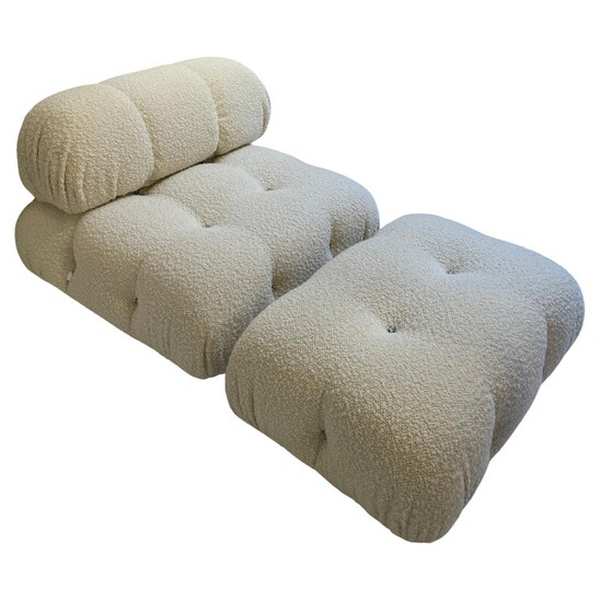 Mid-Century Camaleonda Chair and Ottoman, Mario Bellini For C&B Italia - 1970s