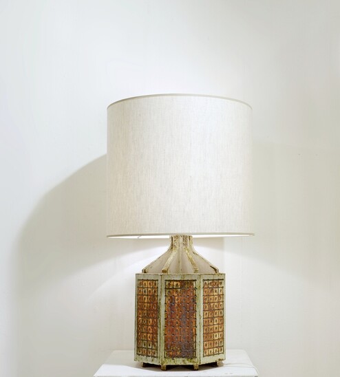 Mid-Century ceramic table lamp by Roger Capron - Vallauris 1970s