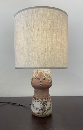 Mid-Century Ceramic table lamp by Thérèse Bataille - Dour Belgium
