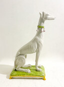 Mid-Century Ceramic Whippet Dog Sculpture, Italy, 1960s