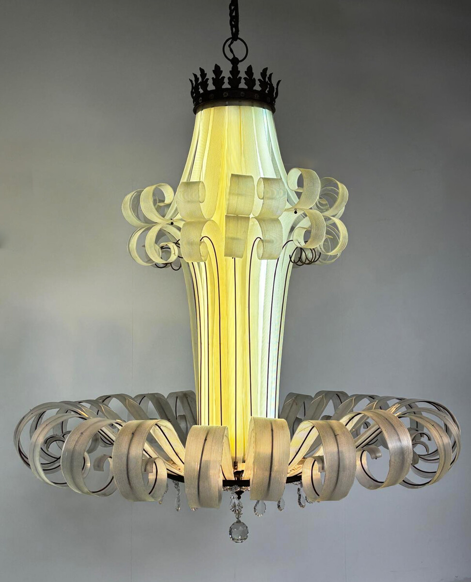 Mid-Century Chandelier, Belgium, 1940s