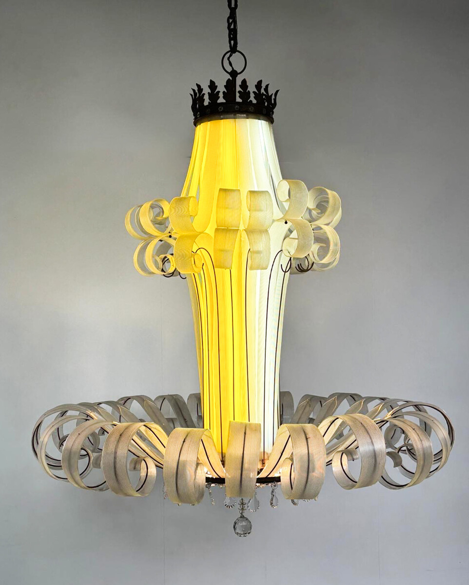 Mid-Century Chandelier, Belgium, 1940s