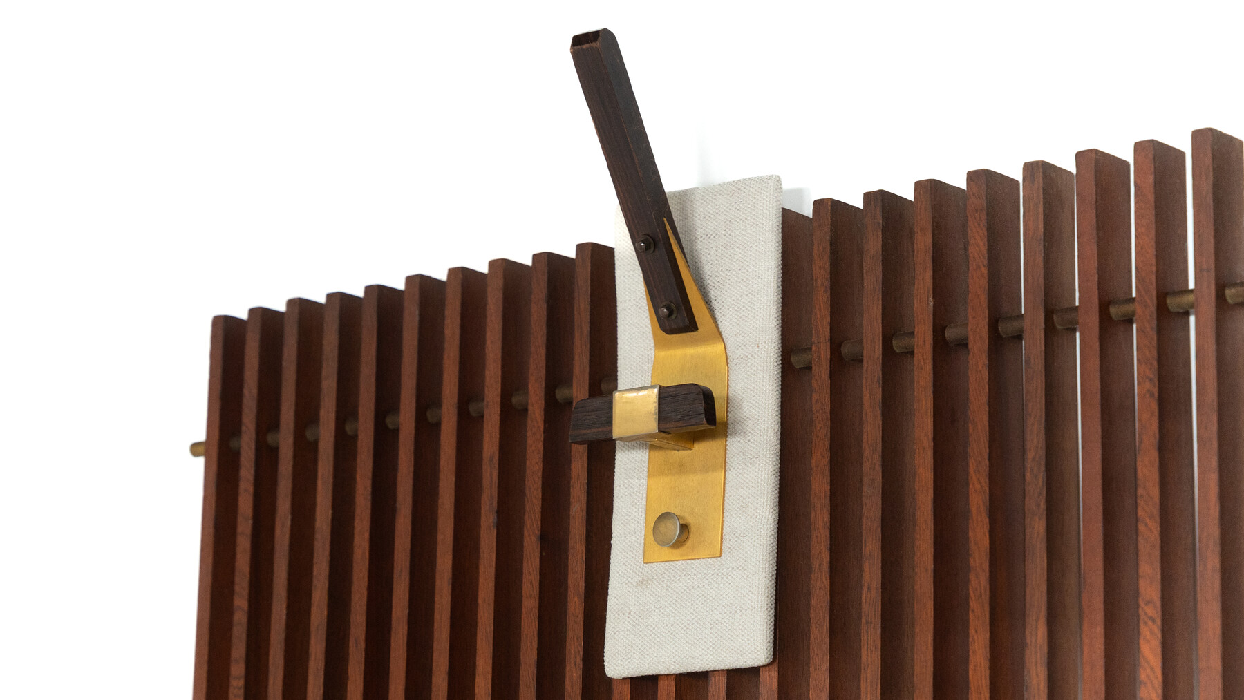 Mid-Century Coat Rack with Integrated Mirror, Italy, 1970s