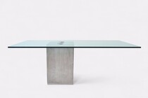 Mid-century dining table by Sergio and Giorgio Saporiti - Italy 1970s
