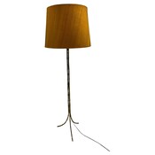 Mid-century Faux Bamboo Floor Lamp in the style of Maison Baguès