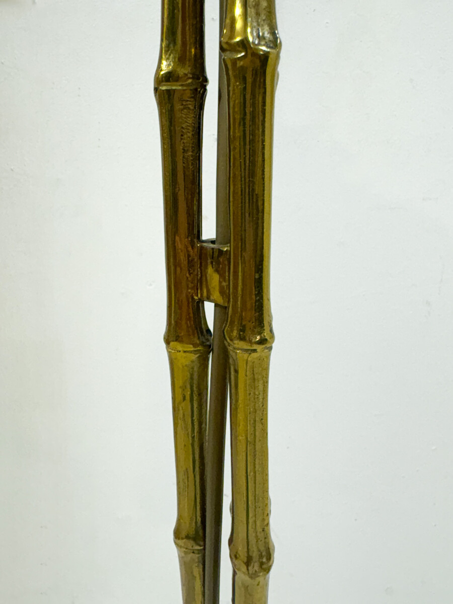 Mid-century Faux Bamboo Floor Lamp in the style of Maison Baguès