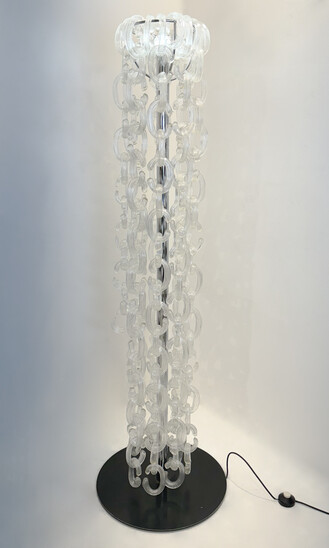 Mid-Century Floor Lamp by Vistosi in Glass, Italy, 1960s