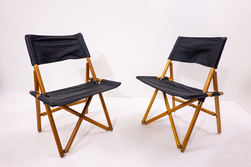 Mid-Century  Folding Chairs by Sergio Asti for Zanotta, Italy, 1969