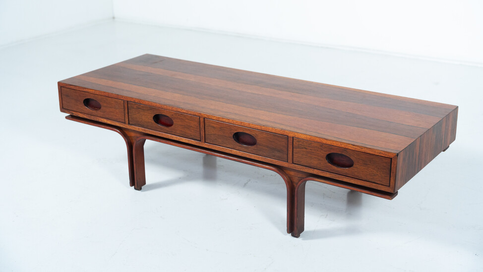 Mid-Century Gianfranco Frattini, wooden Coffee Table for Bernini, Italy, 1960s