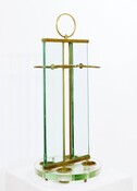 Mid-century glass and brass umbrella stand by Fontana Arte - Italy 1950s
