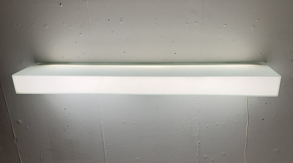 Mid-Century glass illuminated suspended console by Nanda Vigo - Italy