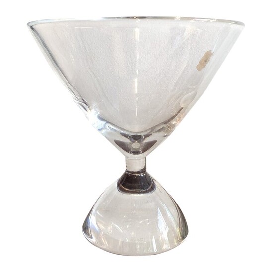 Mid-century Glass Vase by Charles Graffart for Val Saint Lambert, Belgium, 1950s