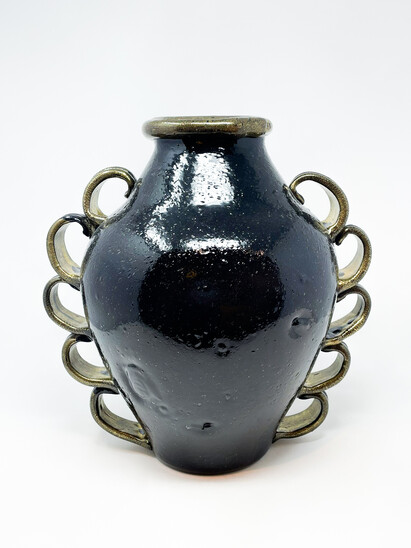 Mid-Century Glass Vase by Napoleone Martinuzzi for Venini, Italy, 1930s