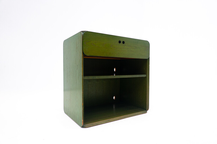 Mid-Century Green Wooden Chest of Drawer by Derk Jan de Vries - The Netherlands 1960s